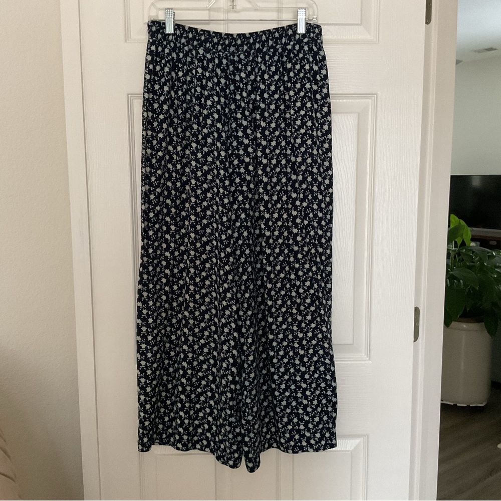 Vintage Jonathan Martin Wide Leg Ankle Pants Elastic Waist Size 13 Made In USA
